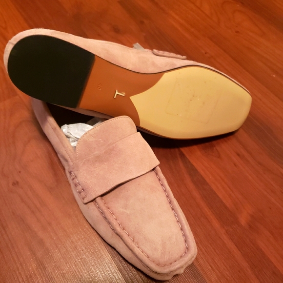 Lafayette 148 New York Loafers * Cream * Suede * Size 40/8.5 * NWOB/T - Picture 3 of 8